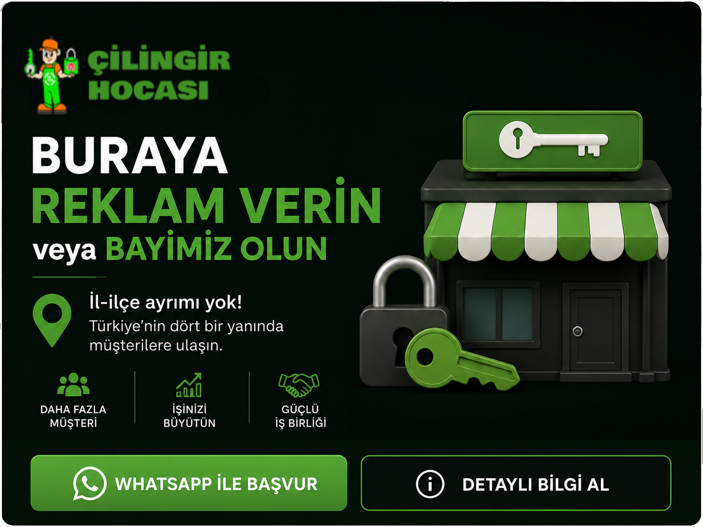 Çilingir WhatsApp Reklam Görseli